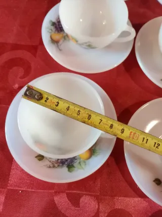 Conjunto de chá/café branco com fruta