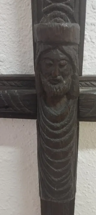 Cristo Románico Madera Tallada