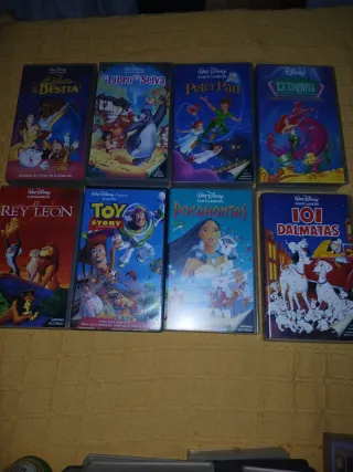 Lote 8 Películas VHS Disney Clásicos