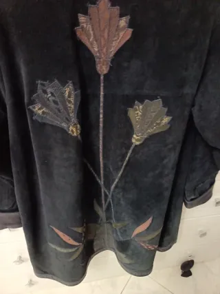 Cappotto vintage pelle e camoscio