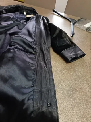 Cappotto vintage pelle e camoscio