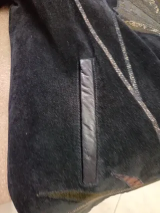 Cappotto vintage pelle e camoscio