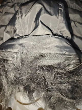 Chaqueta niña Inextenso gris oscuro, plumas