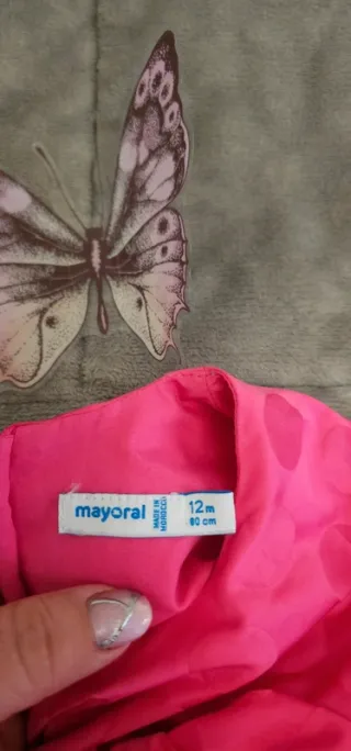 Vestido fiesta Mayoral fucsia Talla 80cm