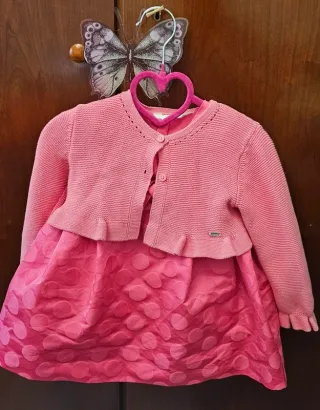 Vestido fiesta Mayoral fucsia Talla 80cm