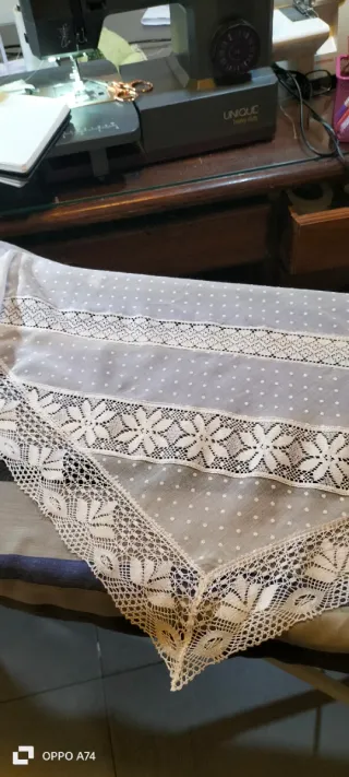 Pico y delantal fallera plumeti blanco