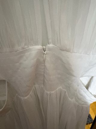 Vestido Zara Blanco Talla XS