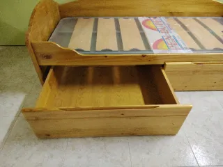 Cama nido pino 80x180 con cajones