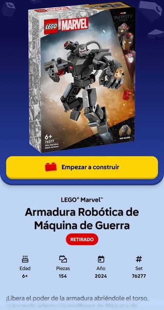 LEGO Marvel Armadura Robótica Máquina de Guerra 76