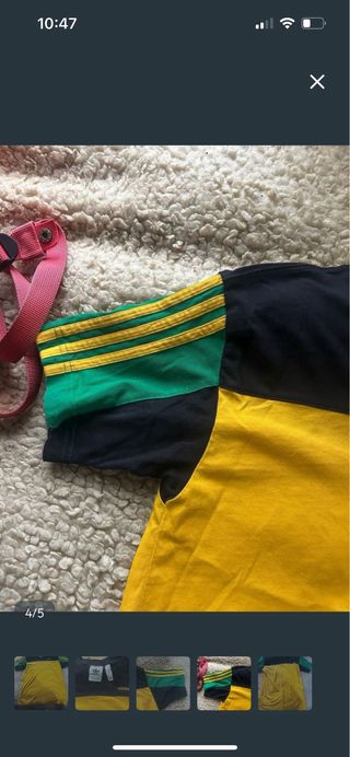 Camiseta Adidas Originals GD2084 Jaune Vert Noir