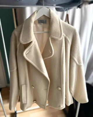 Abrigo vintage crema talla 44