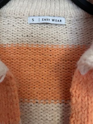 Jersey Sfera Rayas Naranja y Beige Talla S