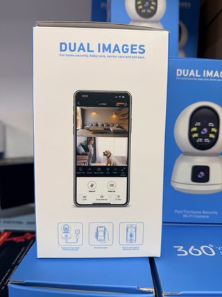 Cámara Seguridad Wi-Fi Pan/Tilt Dual Images