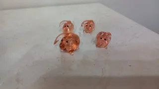 Murano 4 maialini rosa