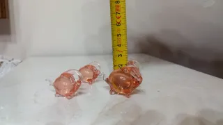 Murano 4 maialini rosa