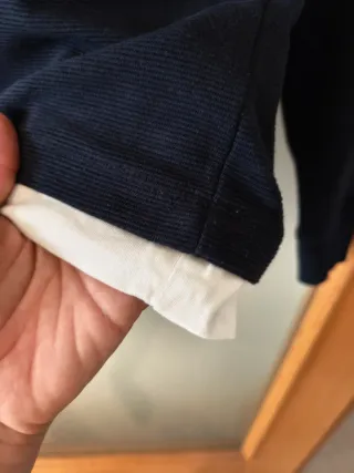 Camiseta manga larga hombre azul y blanco Talla M