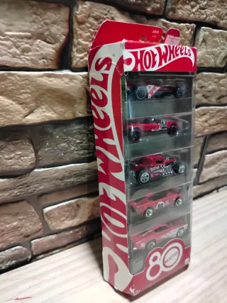 Hot Wheels Mattel 80 aniversario Pack de 5 coches