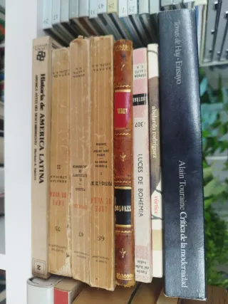 Varios libros entre novelas poesía alimentación