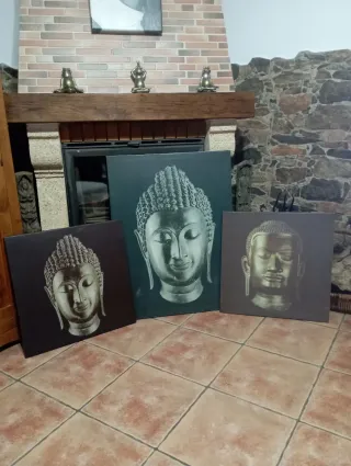 Cuadros Buda Negro y Dorado