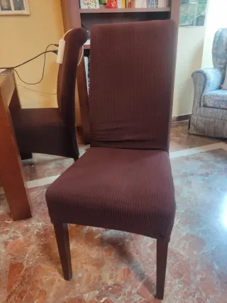 Juego 6 Sillas Comedor Marrón
