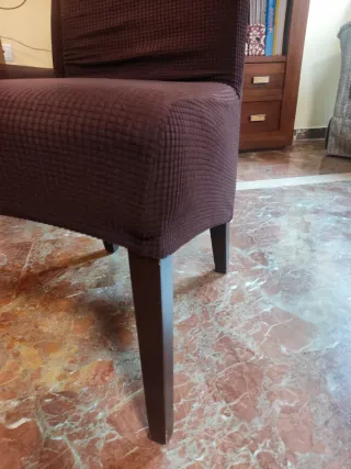 Juego 6 Sillas Comedor Marrón