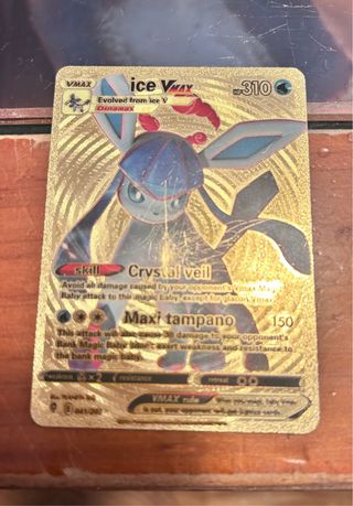 Set 3 Cartas Pokémon Oro VMAX: Selebi, Ice, Dracoz
