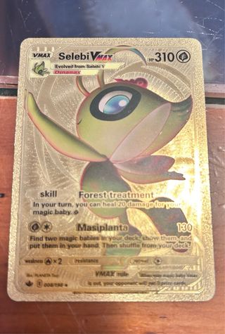 Set 3 Cartas Pokémon Oro VMAX: Selebi, Ice, Dracoz