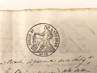 Manuscrito antiguo 16 páginas 1856