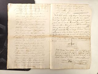 Manuscrito antiguo 16 páginas 1856