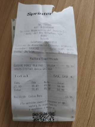 Pala Pádel Wilson Carbon Force 2