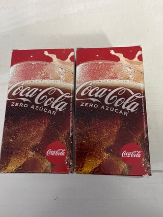 2 Vasos Coca-Cola Rojos Metálicos en Caja