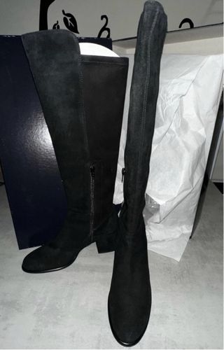 Stivali Status scamosciati neri donna