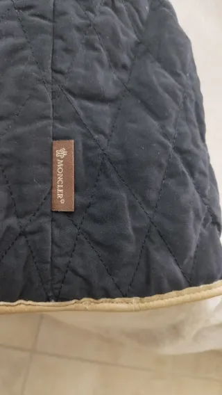 Moncler Gilet Trapuntato Pelle beige Nero Vintage