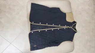 Moncler Gilet Trapuntato Pelle beige Nero Vintage