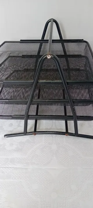 Bandeja organizadora de escritorio negra