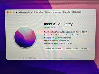 MacBook Pro 15 pulgadas 2015