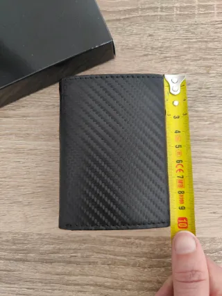 Cartera Tarjetero Automático con Monedero Negro