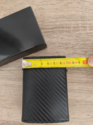 Cartera Tarjetero Automático con Monedero Negro