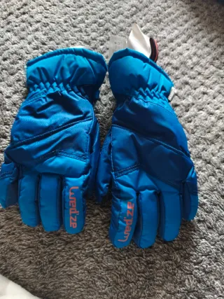 Guantes y calcetines nieve azul/negro