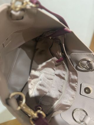 Bolso mochila Carpisa taupe y burdeos