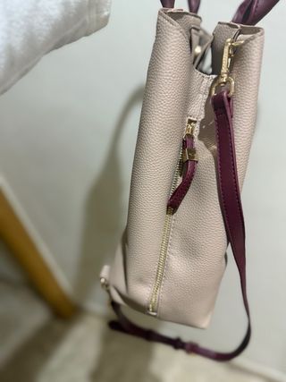 Bolso mochila Carpisa taupe y burdeos