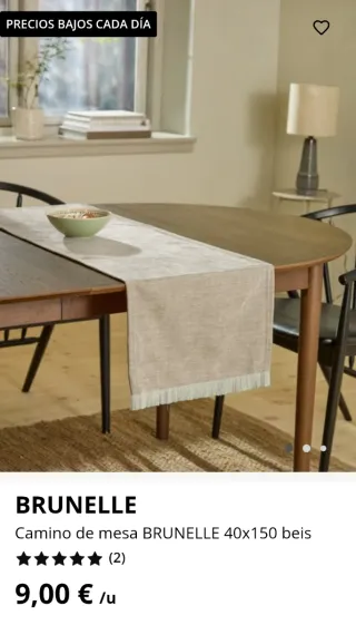 Camino de mesa BRUNELLE 40x150 beige