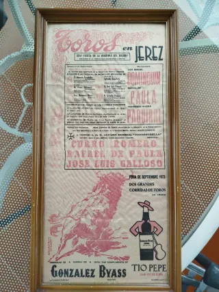Cartel Toros Jerez Vendimia 1973