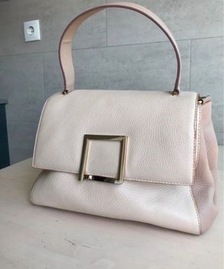 Bolso Piel PG Beige/Rosa