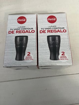 2 Vasos Coca-Cola Negros Metálicos