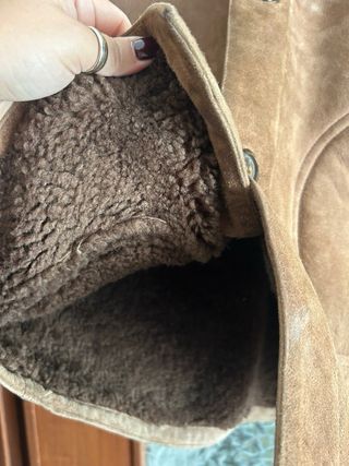 Montone vintage uomo beige/marrone