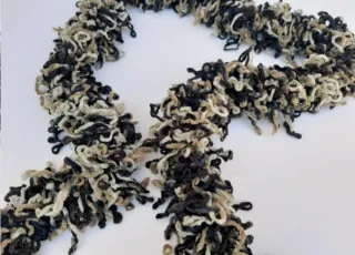 Bufanda / Boa Tiras Terciopelo