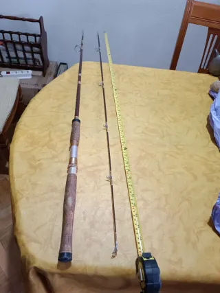 Caña de pescar de fibra desmontable