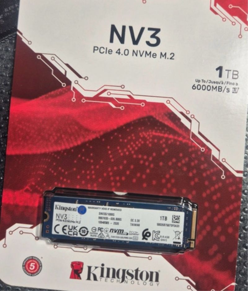 Kingston NV3 SSD PCIe 4.0 NVMe M.2 1TB