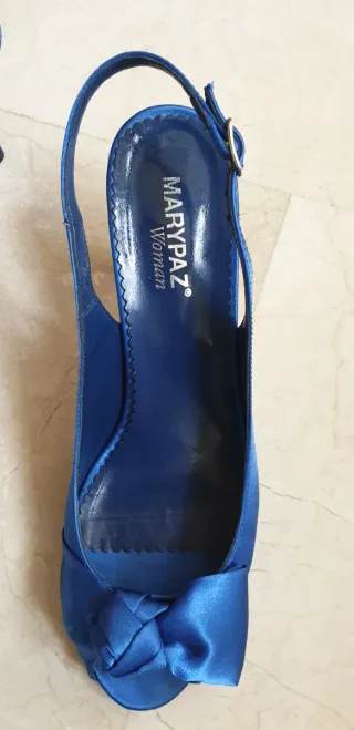 Zapatos de fiesta Mary Paz azul talla 41